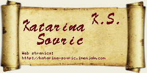 Katarina Sovrić vizit kartica